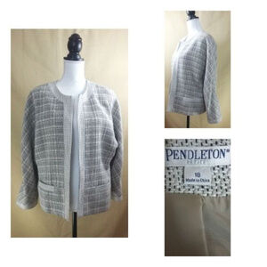 Pendleton Gray Plaid Blazer